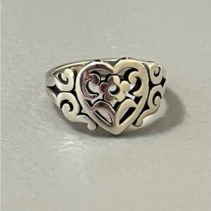 RETIRED James Avery Ring—heart with flower